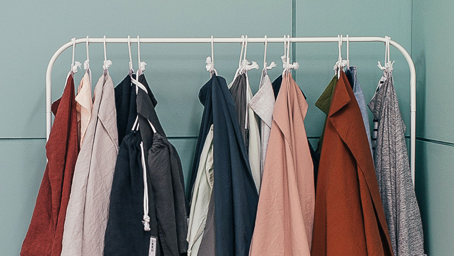 Clothes on a rack Clothes on a rack